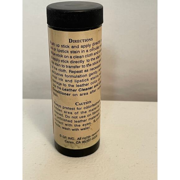 Ink & Lipstick remover stick 2.5 oz for top coated leather GP, Inc  rare find‎ - Picture 4 of 6